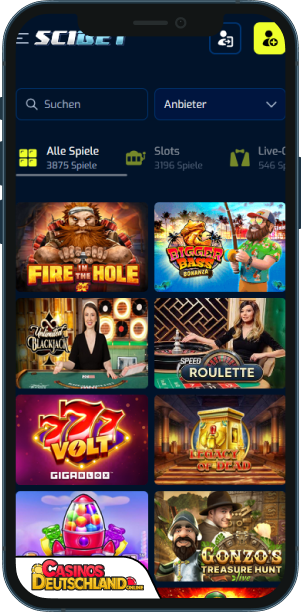 SciBet Casino Mobile app