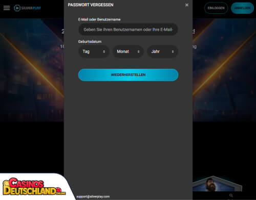 SilverPlay Casino Problem beim Einloggen