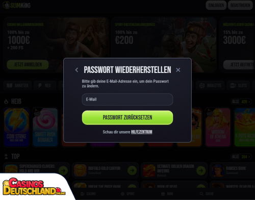 Slim King Casino Problem beim Einloggen