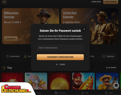 Slot Mafia Casino Problem beim Einloggen