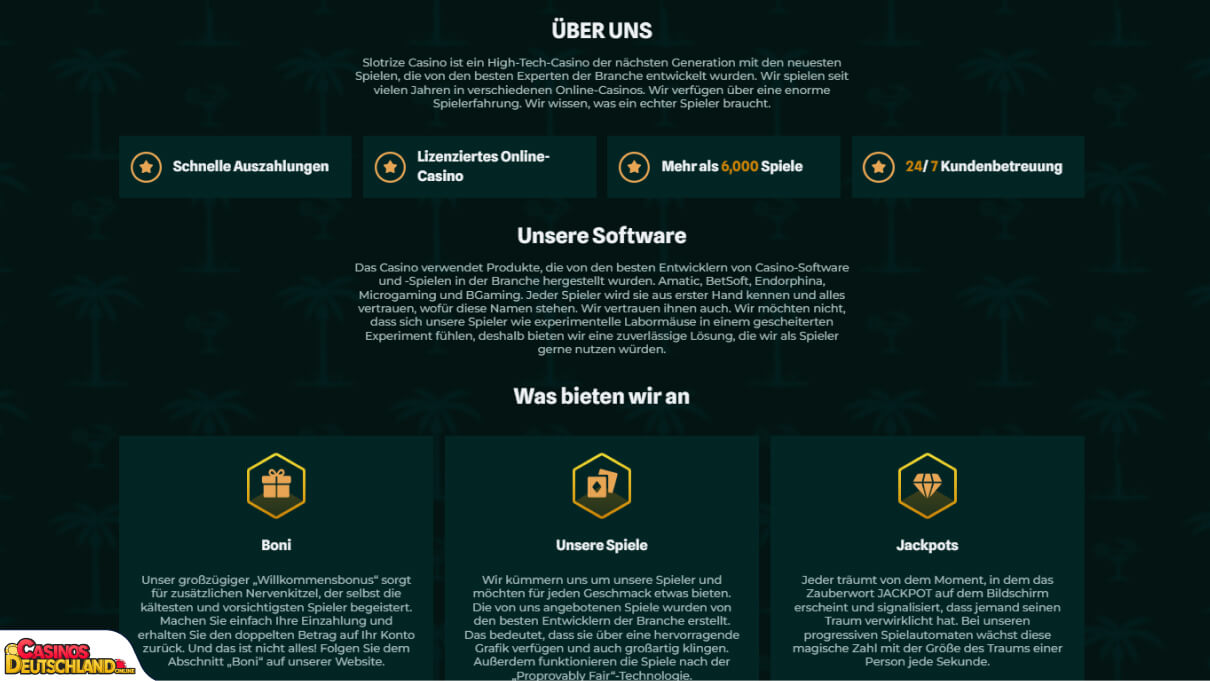 Slotrize Casino Unterstützung