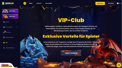 SlotsGem Casino vip program