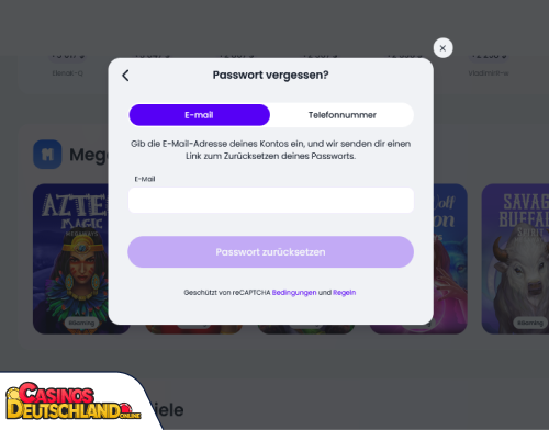 Slott Casino Problem beim Einloggen
