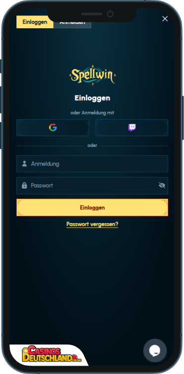 SpellWin Casino Anmeldung