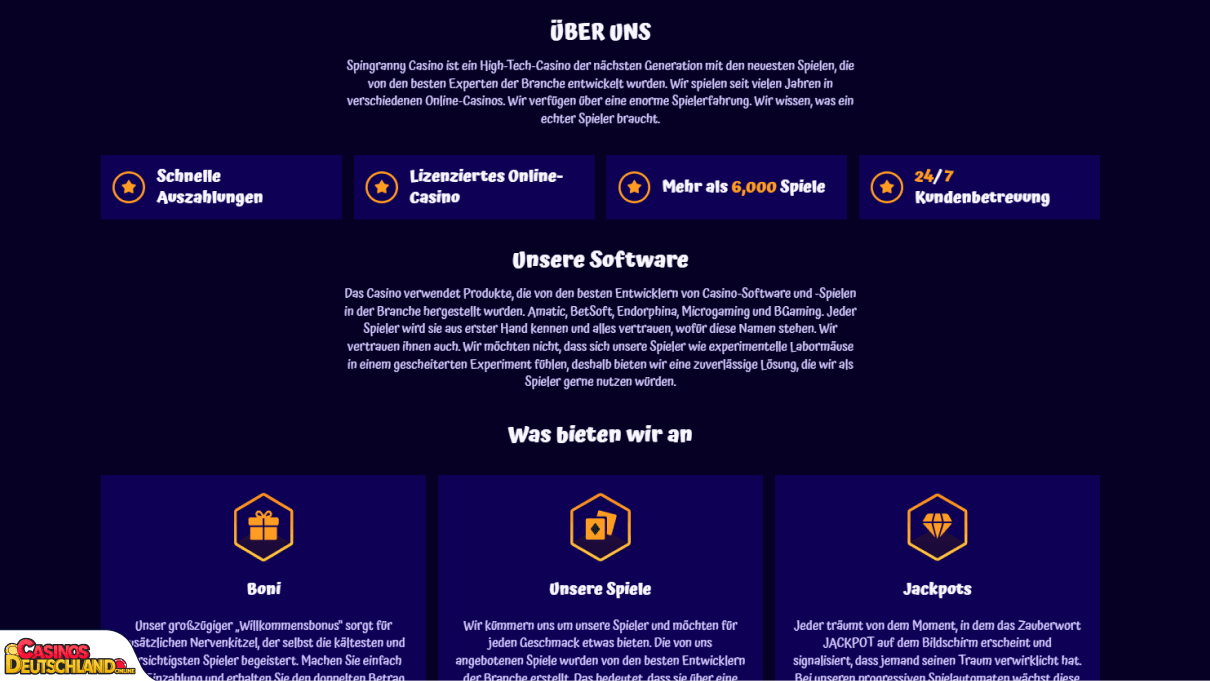 SpinGranny Casino Unterstützung