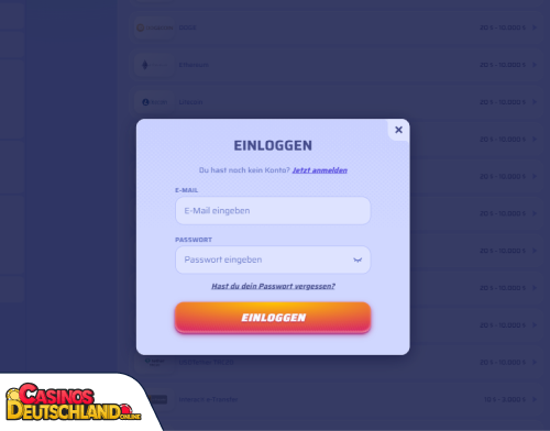 SpinRollz Casino Problem beim Einloggen