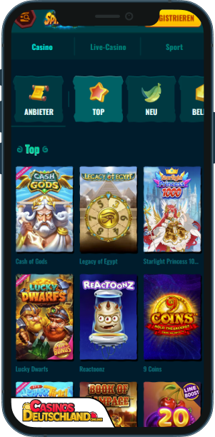 Spinanga Casino Mobile app