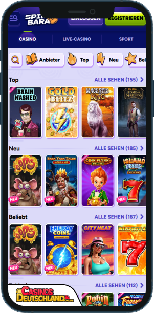 Spinbara Casino Mobile app