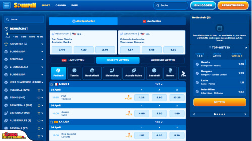 Spinfin Casino Sport