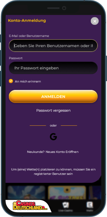 SpiniMax Casino Anmeldung
