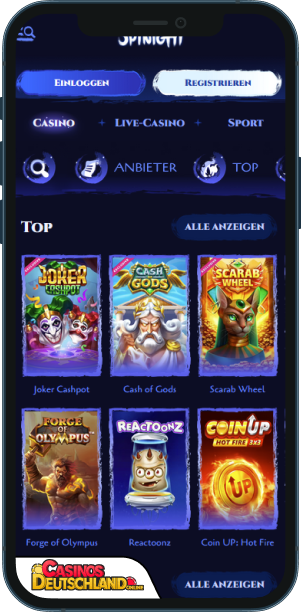 Spinight Casino Mobile app