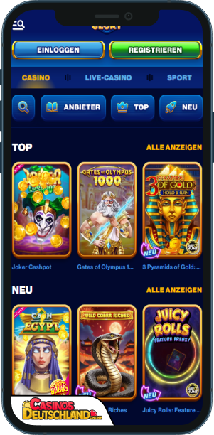 Spins of Glory Casino Mobile app