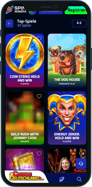 Spinwinera Casino Mobile app