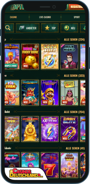 SpyBet Casino Mobile app