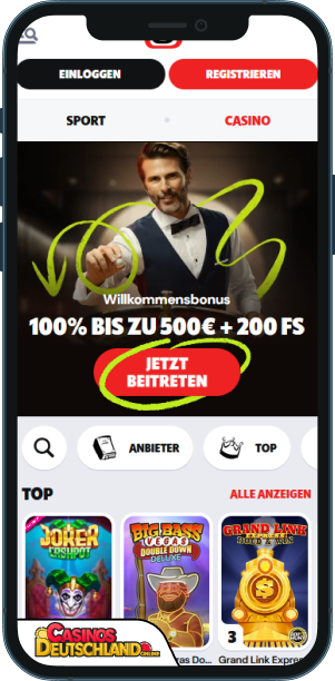 Supabet Casino Mobile app