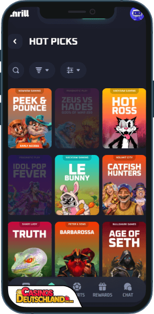 Thrill Casino Mobile app