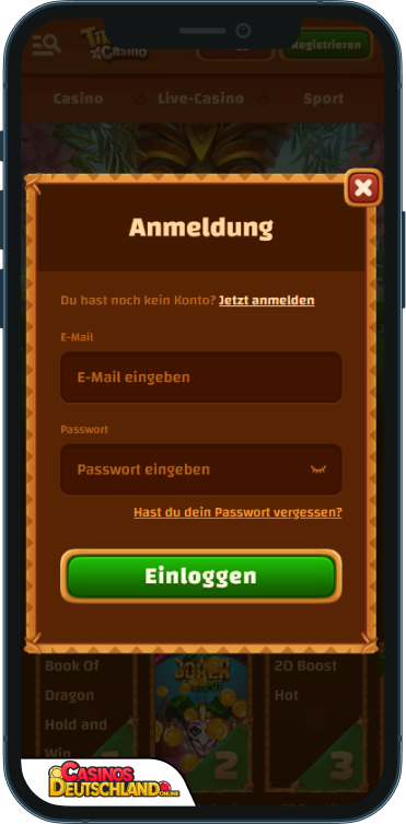 Tiki Casino Anmeldung