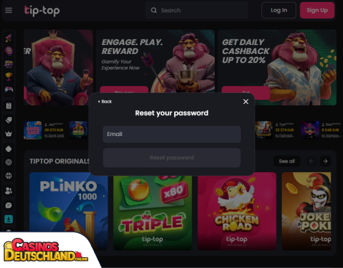 Tip-Top Bet Casino Problem beim Einloggen