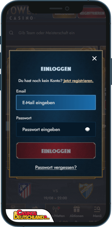 TowerCasino Anmeldung