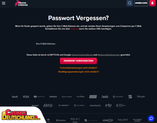 Trips Casino Problem beim Einloggen