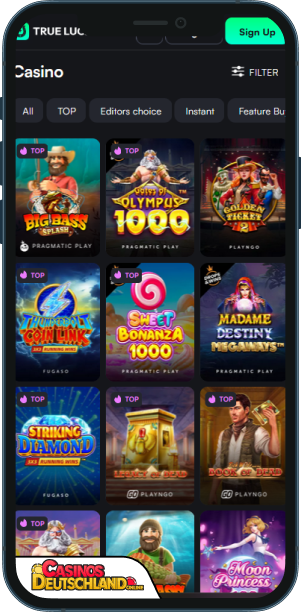 TrueLuck Casino Mobile app