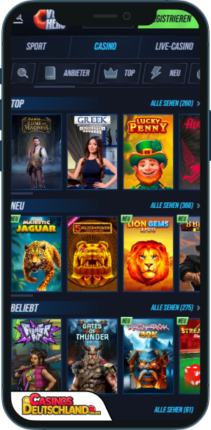 VegasHero Casino Mobile app