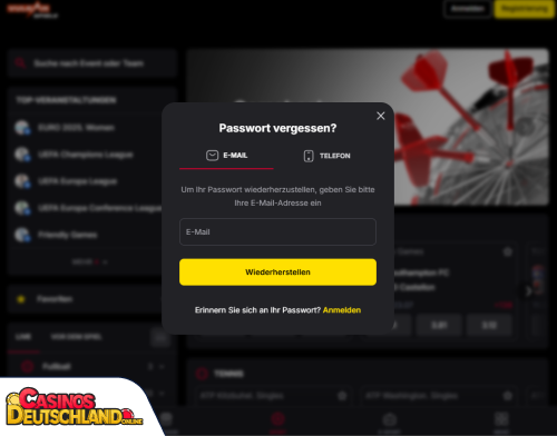 VulkanSpiele Casino Problem beim Einloggen