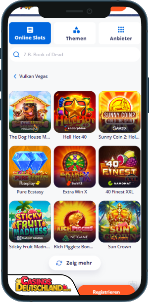 VulkanVegas Casino Mobile app