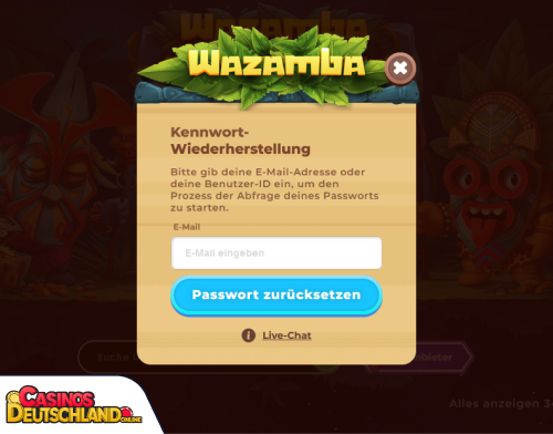 Wazamba Casino Problem beim Einloggen