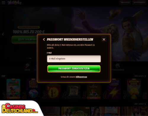 Westace Casino Problem beim Einloggen