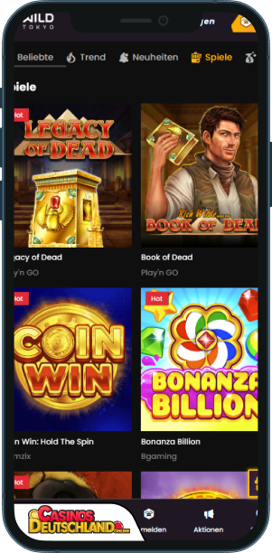 Wild Tokyo Casino Mobile app