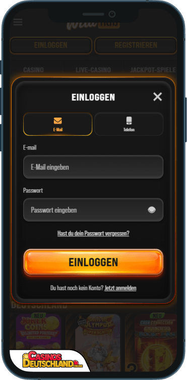 WildHub Casino Anmeldung