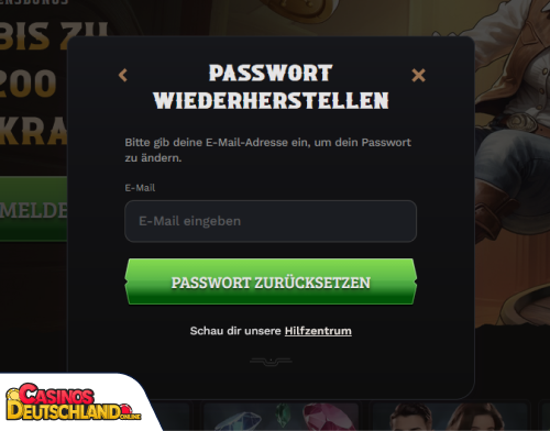 Wildsino Casino Problem beim Einloggen