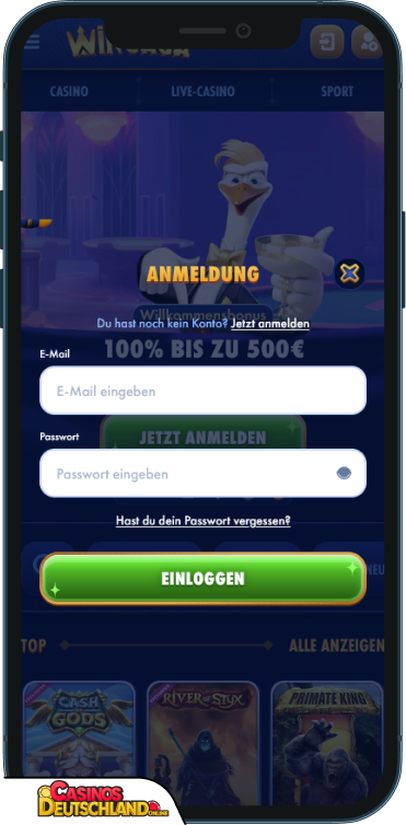 WinGaga Casino Anmeldung