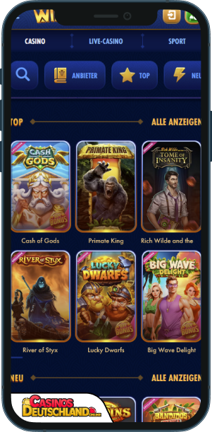 WinGaga Casino Mobile app