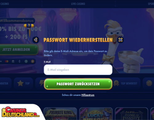 WinGaga Casino Problem beim Einloggen