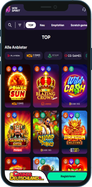 WinSpirit Casino Mobile app