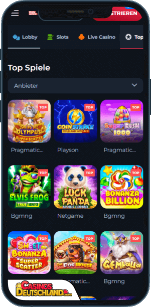 Winorio Casino Mobile app