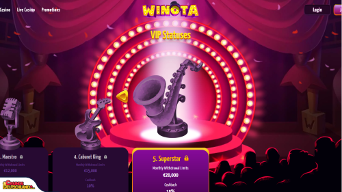 Winota Casino vip program