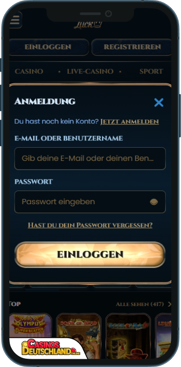 WonderLuck Casino Anmeldung