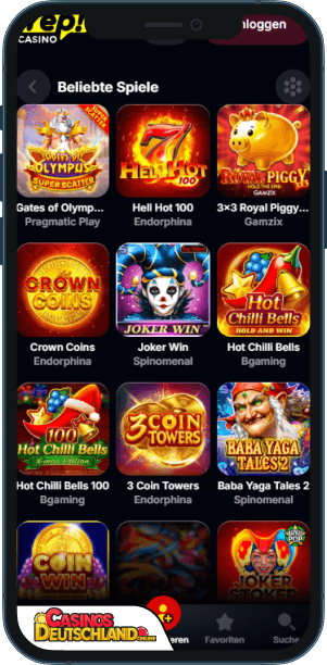 Yep Casino Mobile app