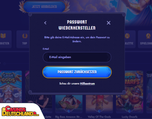 ZeusWin Casino Problem beim Einloggen
