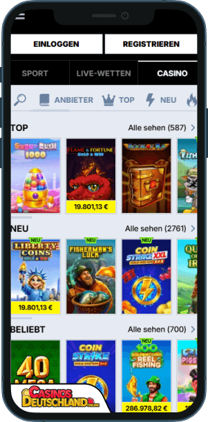 Zoccer Casino Mobile app