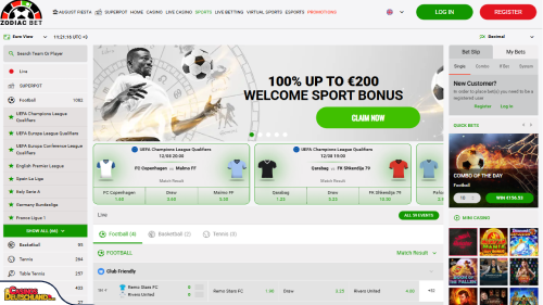 ZodiacBet Casino sport